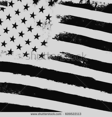 450x470 Clip Art Black White American Flag Vector Stock Vector 304315622