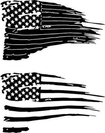 356x450 Tattered Flag Dxf