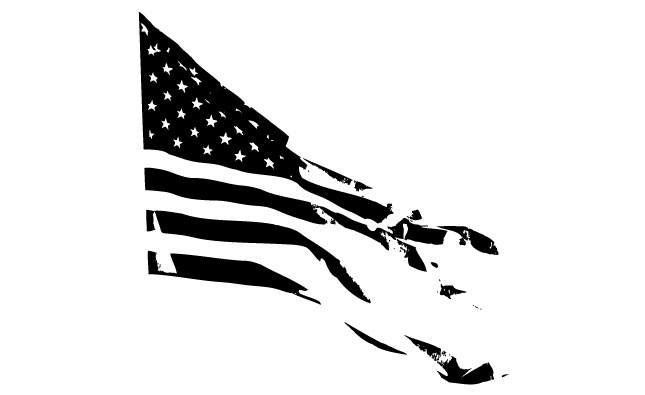 645x395 American Flag Clipart Torn