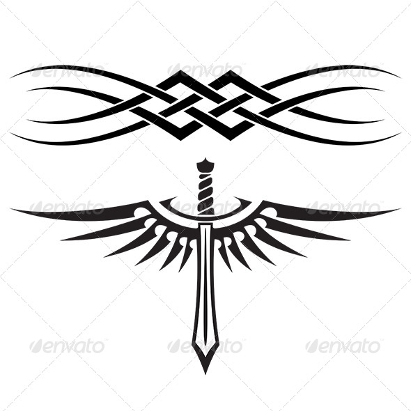 590x590 Tattoo Vector Set By Alisher9 Graphicriver