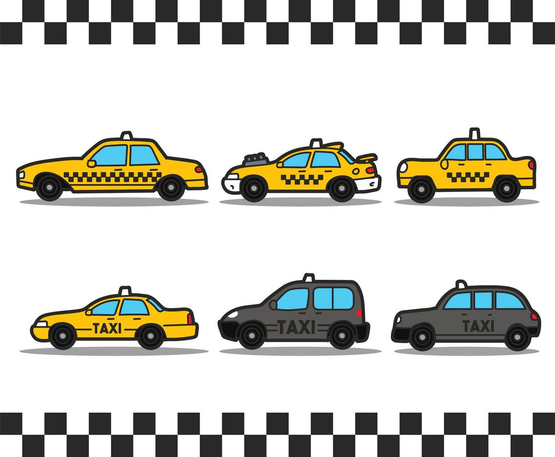 1136x936 Taxi Vector Set Vector Art Amp Graphics
