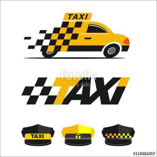 500x500 Taxi. Vector Logos. Icons Stock Image And Royalty Free Vector
