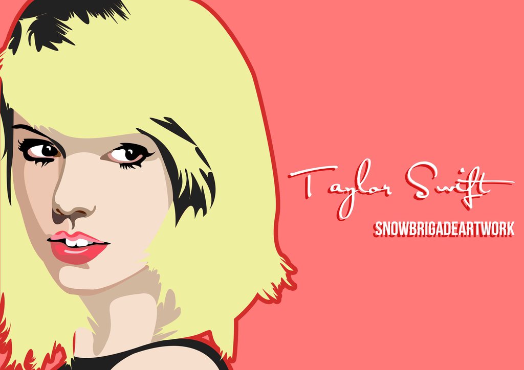 1024x724 Taylor Swift In Vector By Snowbrigadeartwork