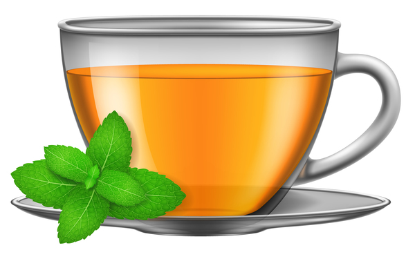 600x375 Tea Mint With Glass Cup Vector Free Download