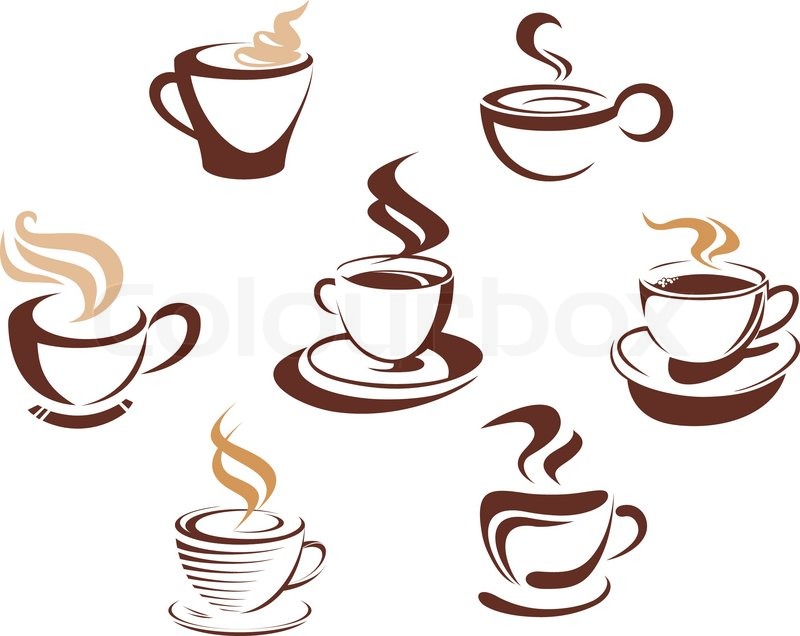 800x636 Coffee And Tea Cups Stock Vector Colourbox
