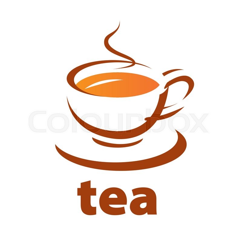 800x800 Vector Logo Contour Cup Of Tea Stock Vector Colourbox