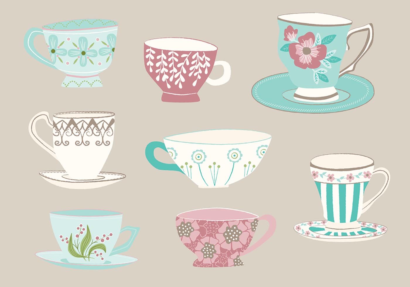 1400x980 Free Vector Tea Cup