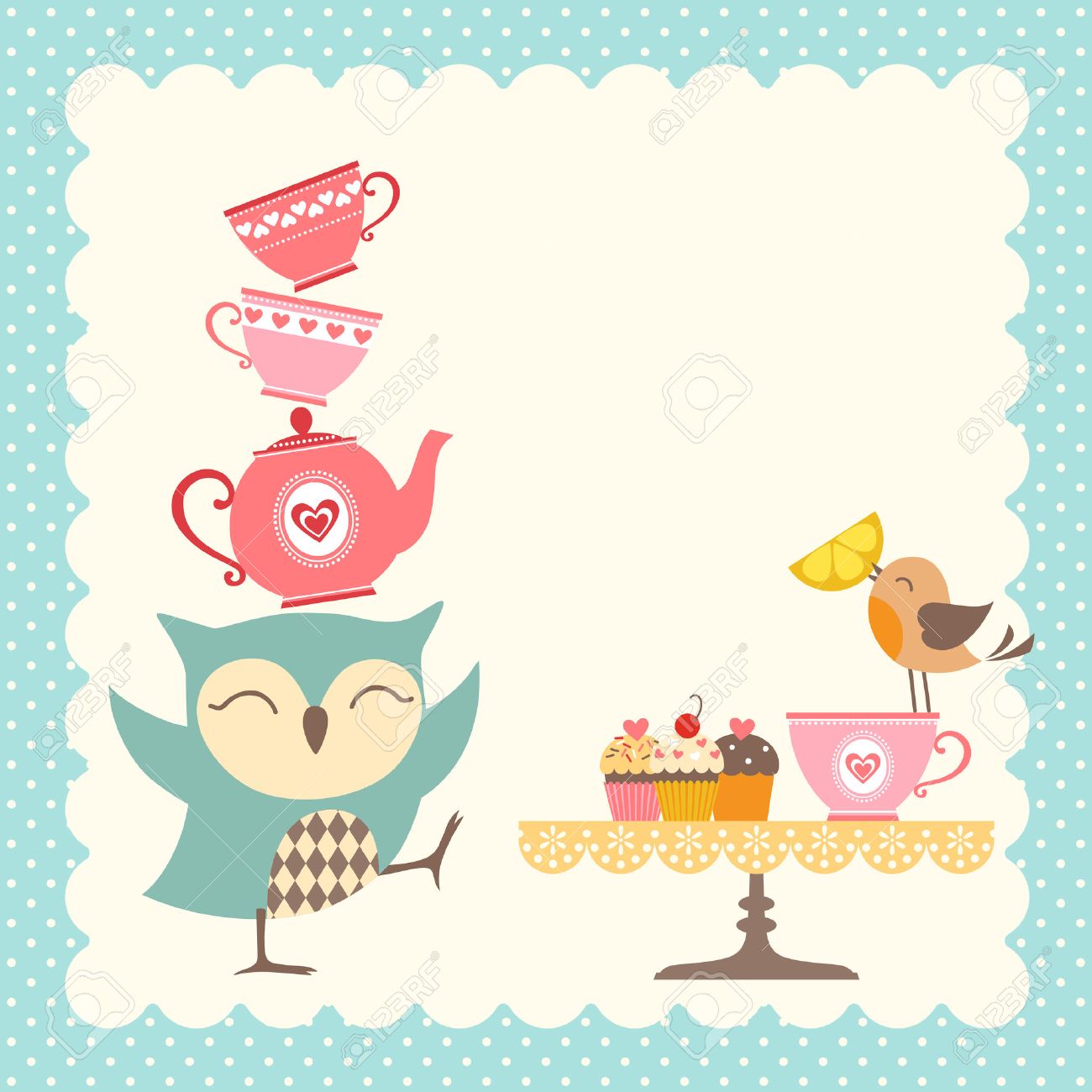 1300x1300 Tea Party Clipart Vector