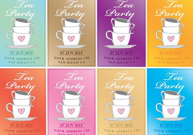 632x442 Tea Party Vector Invitations Free Vector Download 147611 Cannypic