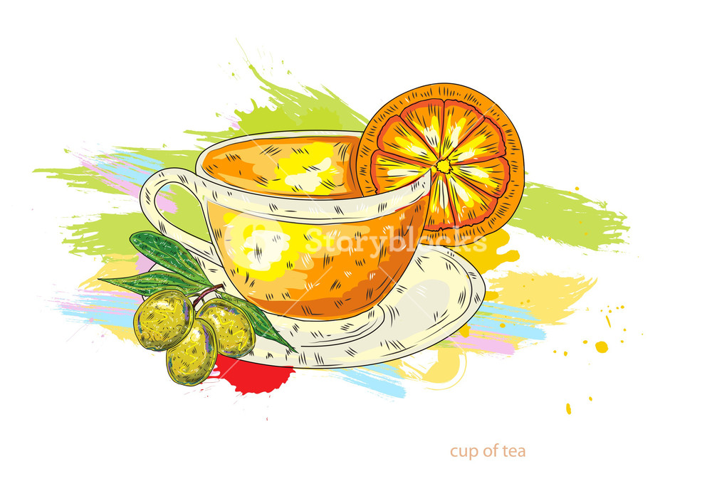 1000x683 Cup Of Tea Vector Illustration Royalty Free Stock Image
