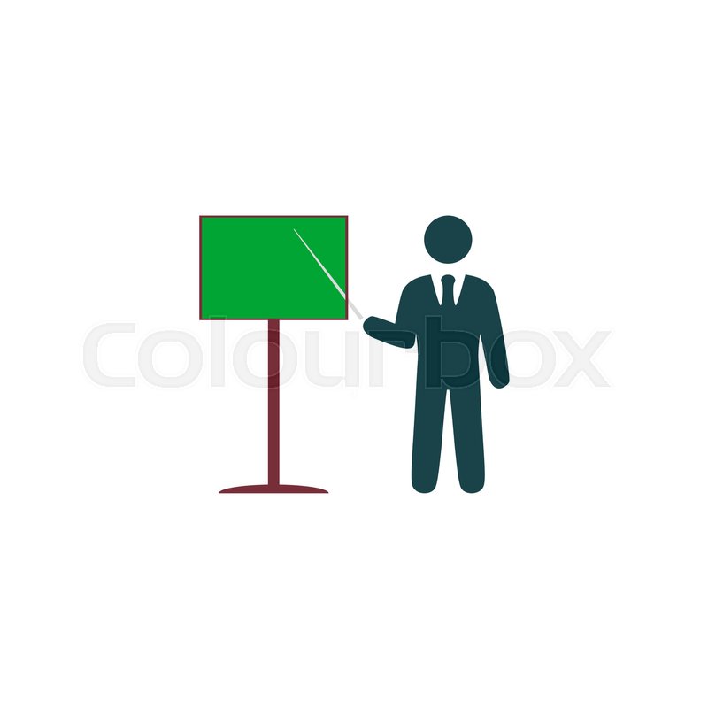 800x800 Teacher Icon Vector. Flat Simple Color Pictogram Stock Vector