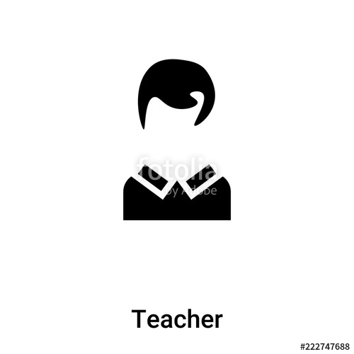 500x500 Teacher Icon Vector Isolated On White Background, Logo Concept Of