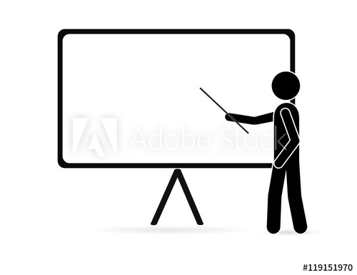 500x385 Teacher Icon. Vector Illustration