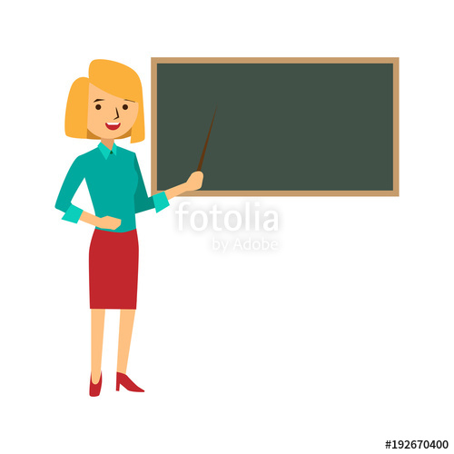 500x500 Young Female Teacher Vector Illustration Stock Image And Royalty
