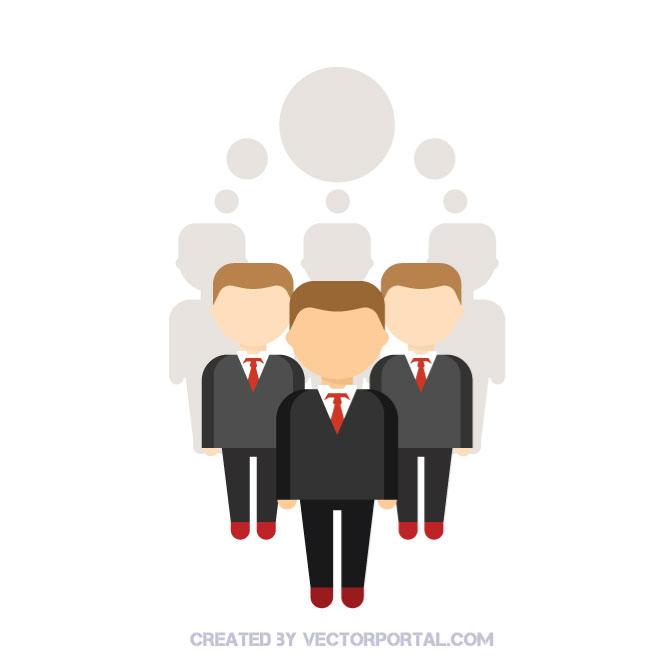 660x660 Business Team Vector Illustration