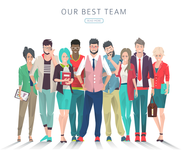 600x536 Our Best Team Business Background Vector 03 Free Download