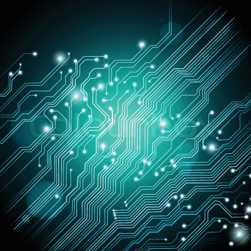 800x800 High Tech Vector Background With Circuit Board Texture Stock