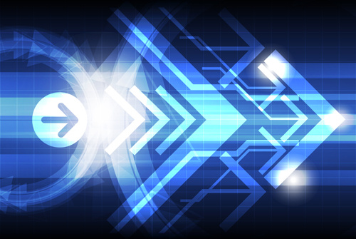500x335 Shiny Arrows Technology Background Vector Free Vector In