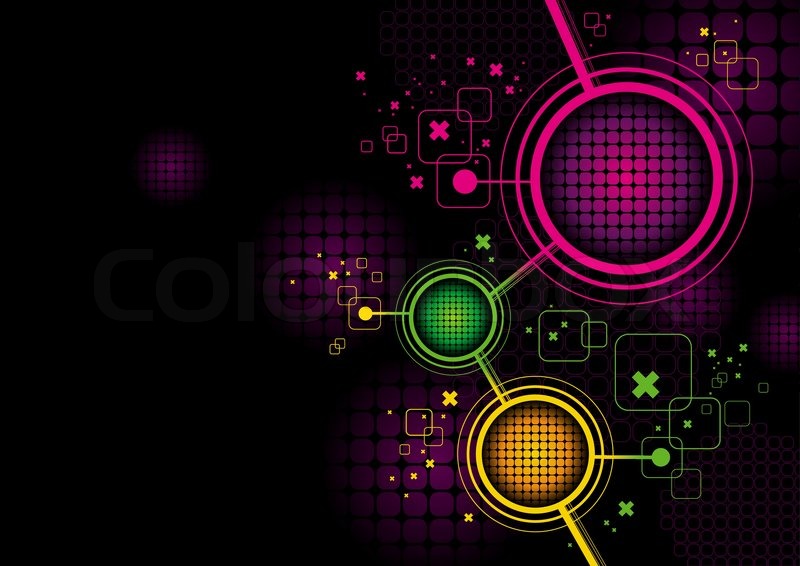 800x566 Vector Abstract Futuristic Hi Tech Background Stock Vector