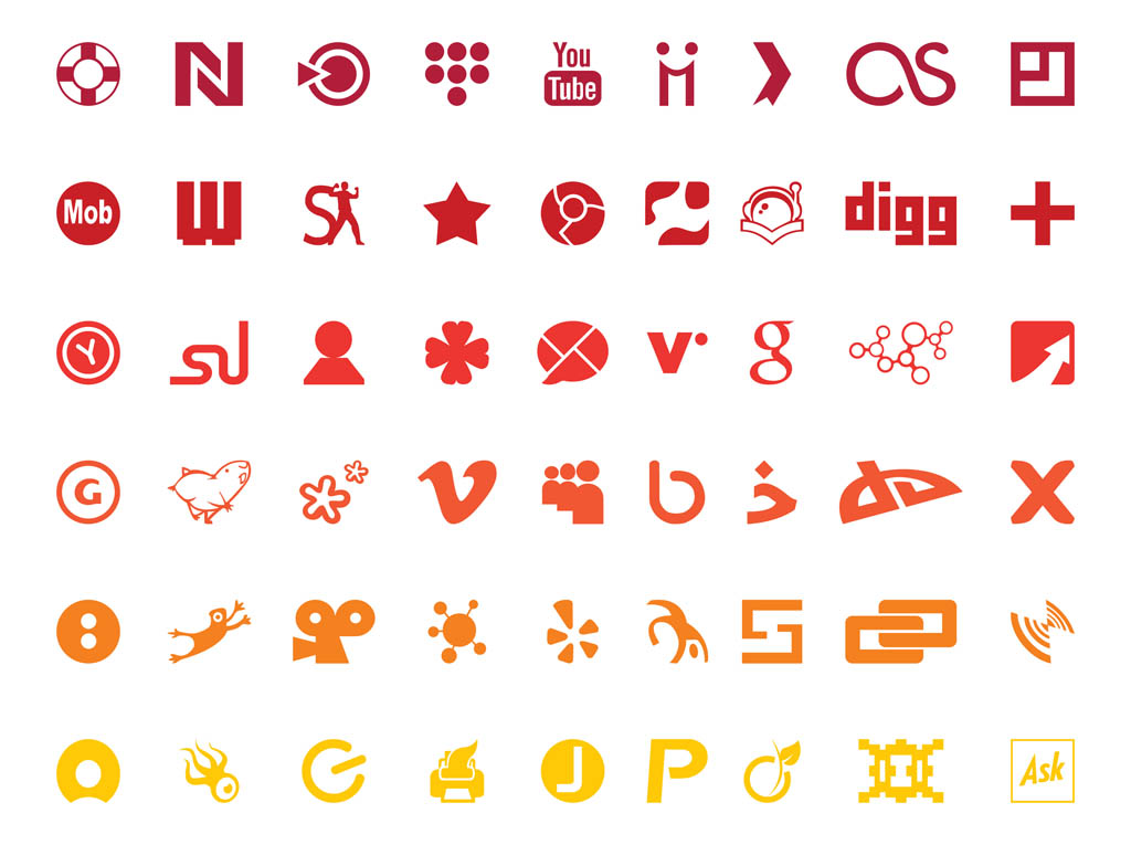 1024x765 Technology Logos Set Vector Art Amp Graphics