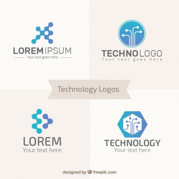 626x626 Blue Technology Logos Free Vector Graphic Design