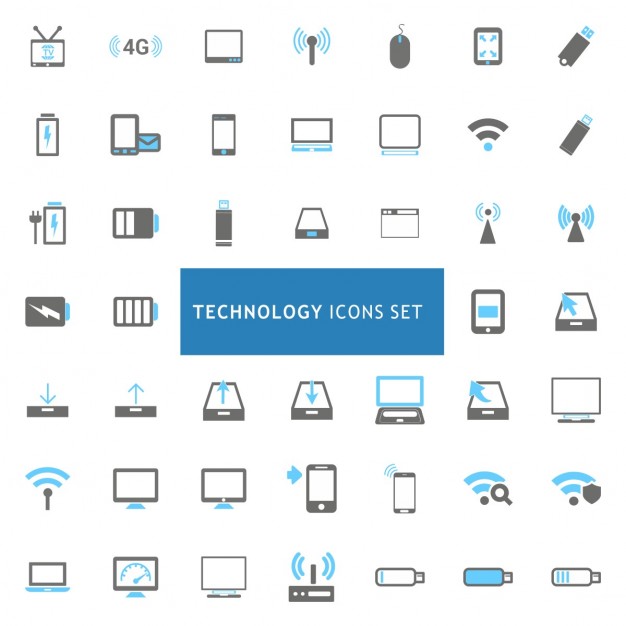 626x626 Technology Icon Set Vector Free Download