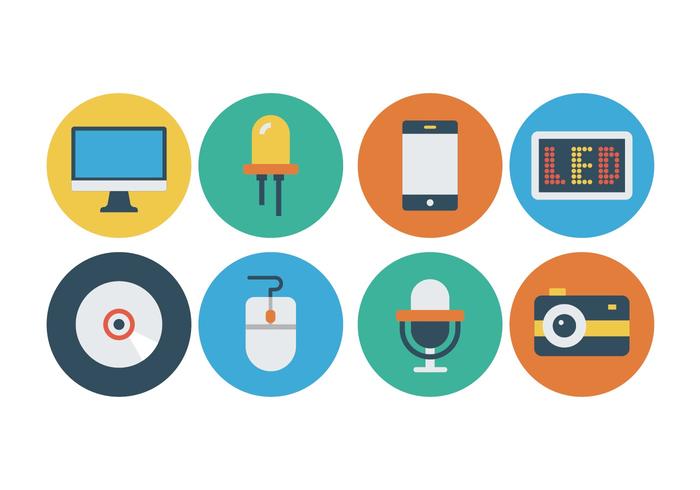 700x490 Free Flat Technology Icons