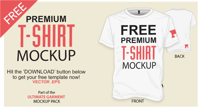 664x359 Free T Shirt Template Vector Mockup Vector File