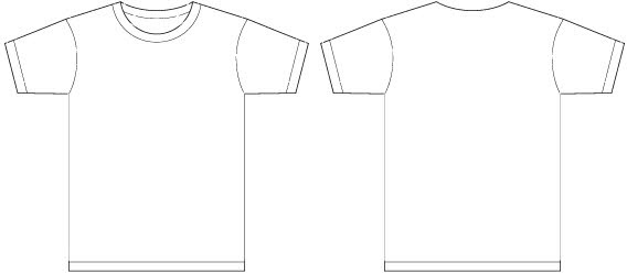 568x248 T Shirt Template Vector