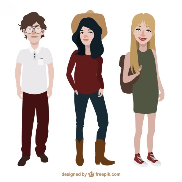 626x626 Vectors Of Young People And Teenagers Free Vector Graphics