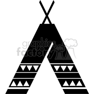 300x300 Royalty Free Indian Teepee 371945 Vector Clip Art Image