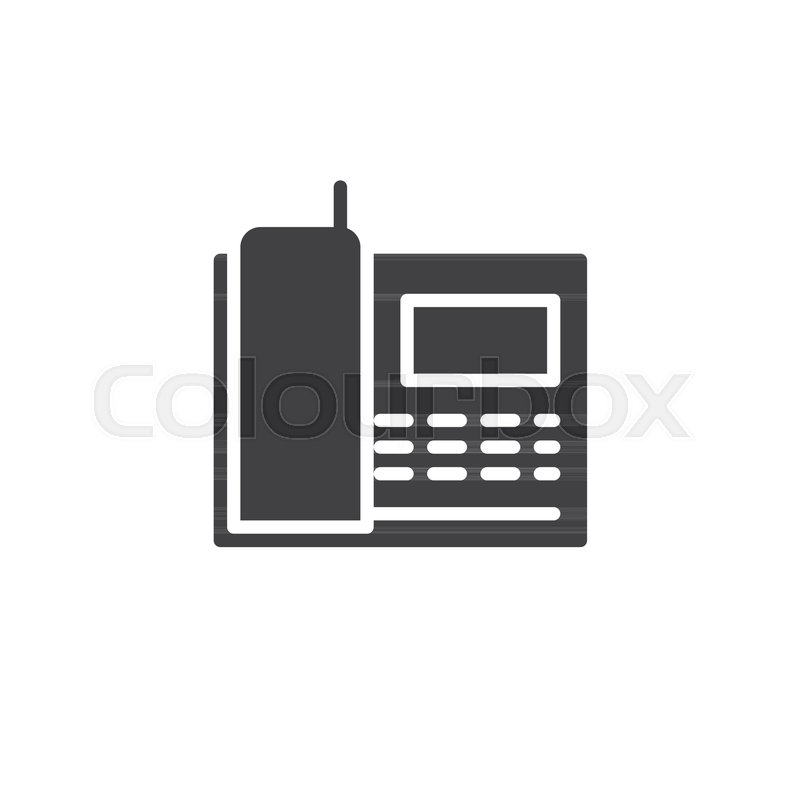 800x800 Radio Telephone Icon Vector, Filled Flat Sign, Solid Pictogram