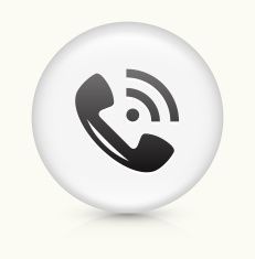 231x235 Telephone Icon On White Round Vector Button Vector Art