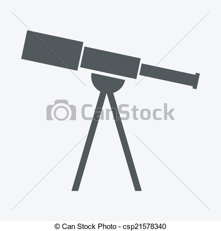 450x470 Telescope Vector Icon.