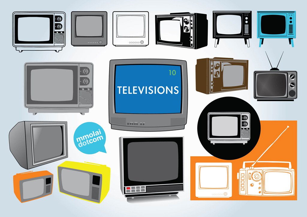 1024x724 Free Television Vectors Vector Art Amp Graphics