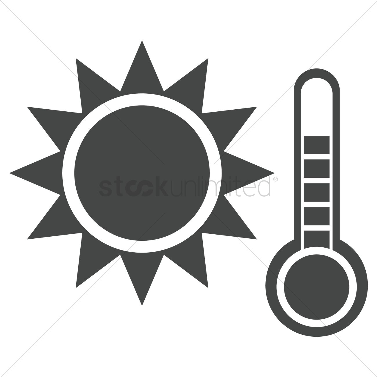 1300x1300 Hot Temperature Vector Image
