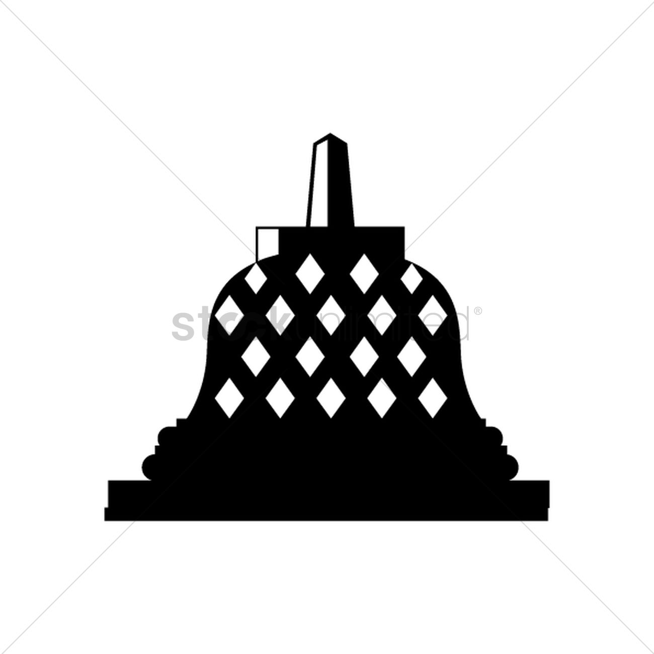 1300x1300 Free Borobudur Temple Vector Image