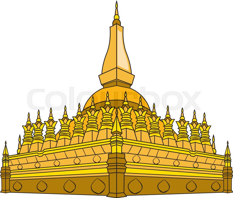 800x679 Vector Illustration Of Laos Temple Stock Vector Colourbox