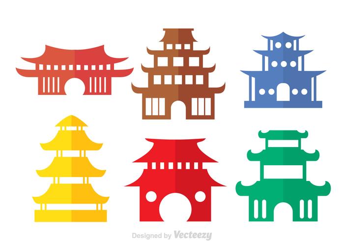 700x490 Colorful Chinese Temple Vectors