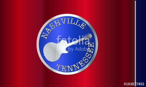 500x300 Tennessee Flag With Electric Guitar Modifications Stock Image And
