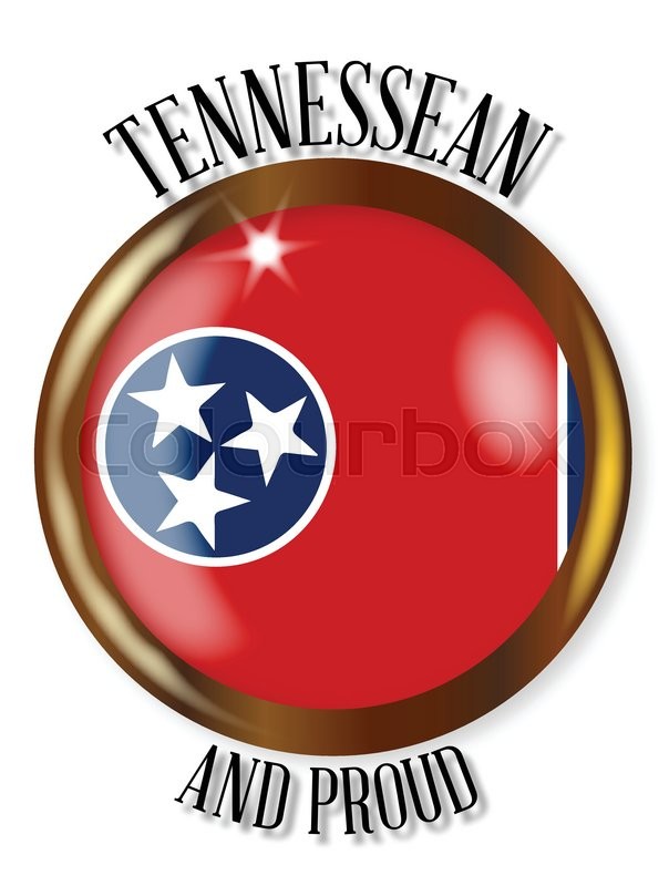 604x800 Tennessee State Flag Button With A Circular Border Over A White