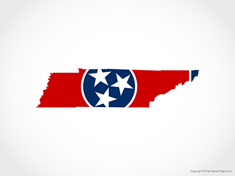 460x345 Vector Map Of Tennessee