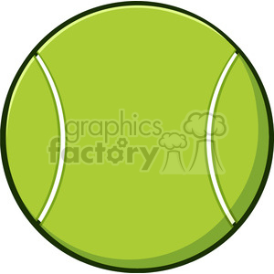 300x300 Royalty Free Cartoon Tennis Ball Vector Illustration Isolated On