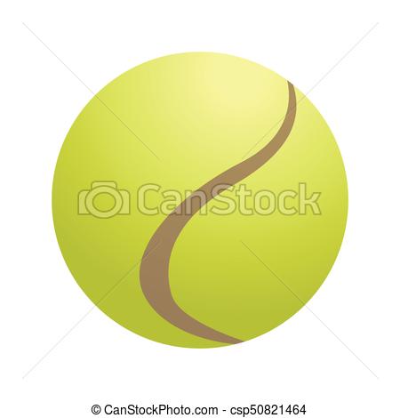 450x470 Isolated Tennis Ball On A White Background, Vector Illustration.