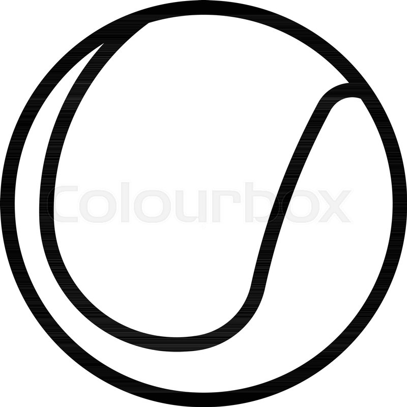 800x800 Outline Beautiful Tennis Ball Vector Icon Stock Vector Colourbox