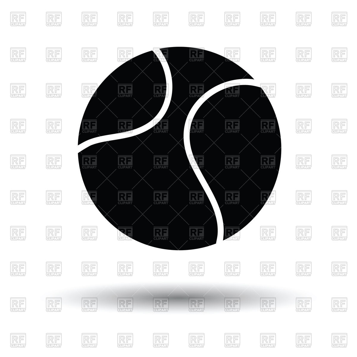 1200x1200 Tennis Ball Icon With Shadow Design Vector Image Vector Artwork