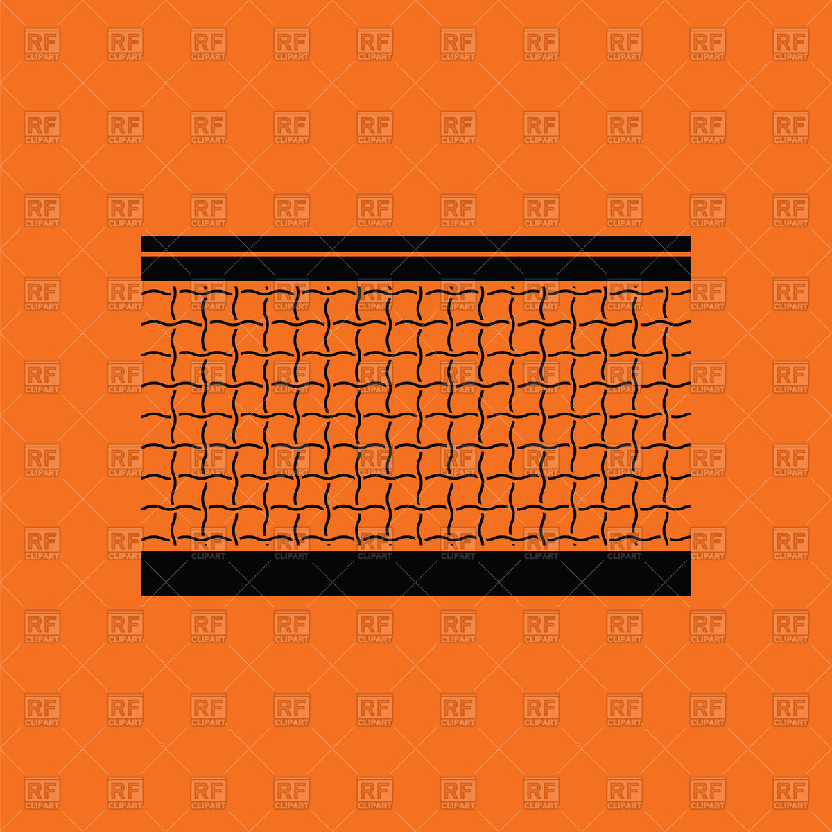1200x1200 Tennis Net Icon On Orange Background Vector Image Vector Artwork
