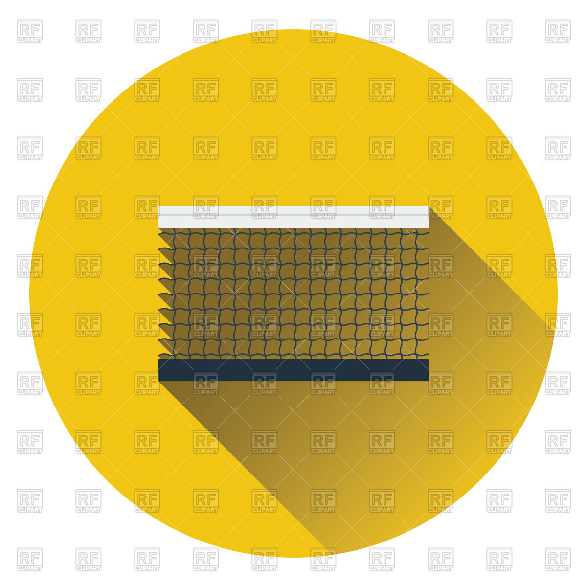 1200x1200 Flat Color Design Of Tennis Net Icon Vector Image Vector Artwork