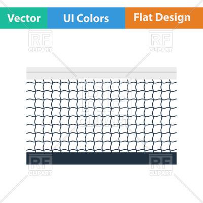 400x400 Flat Design Of Tennis Net Icon In Ui Colors Vector Image Vector