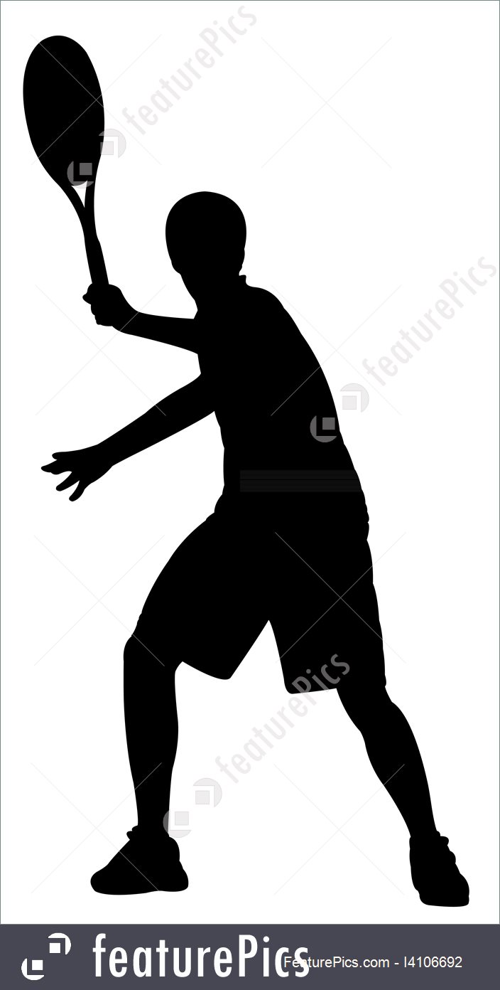 704x1392 Tennis Player Boy Silhouette Vector